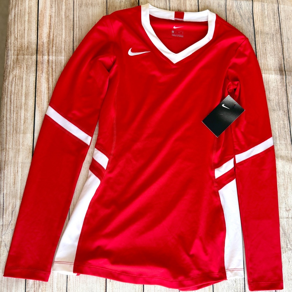 NIKE Red Volleyball Hyperace Sporty Top Women’s Size XS